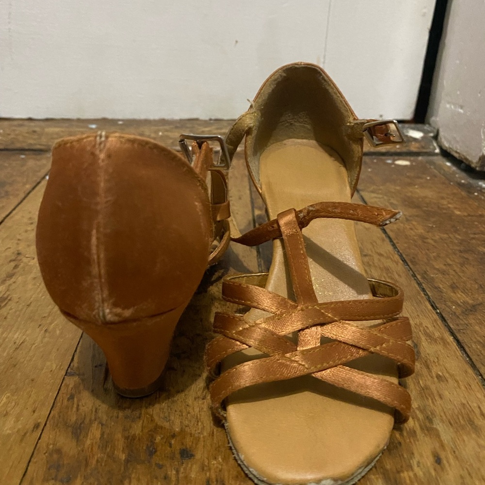 Ballroom Bronze Strappy Heel